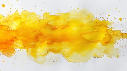 Fototapeta premium Abstract painting. Yellow watercolor.