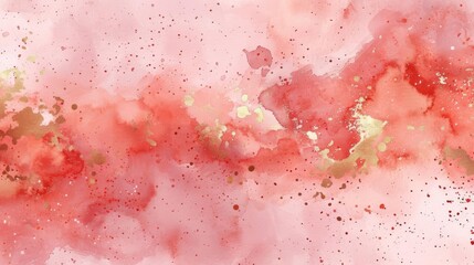 Obraz premium Abstract painting. Pink and gold colors. Delicate marble texture.