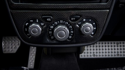 Climate controls in a car