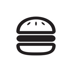 Burger icon isolated on white background. Simple icon vector