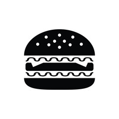 Burger icon isolated on white background. Simple icon vector