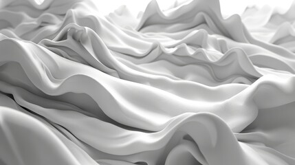 Fototapeta premium one, a monochrome picture of a bed dressed in a white comforter; two, a black-and-white depiction of a bed featuring the same white com
