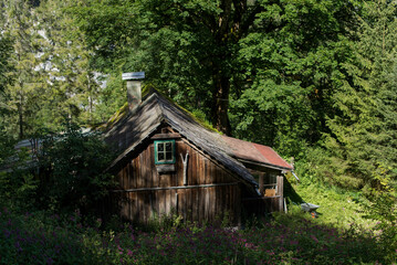 Old house in the the Alpine mountains