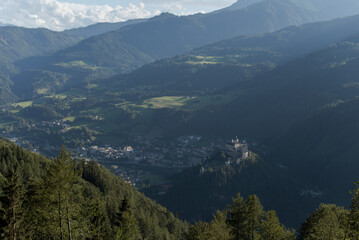 View of the fortress Hohenwerfen and town Werfen