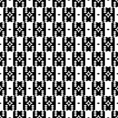 Seamless pattern. Ethnic background. Rhombuses, stars, figures ornament. Simple shapes wallpaper. Geometrical backdrop. Digital paper, web designing, textile print. Vector