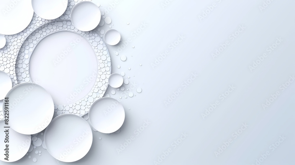 Canvas Prints a white background filled with bubbles, with bubbles in the center - Canvas Prints