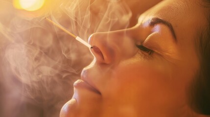 Moxibustion Therapy Session in a Relaxing Spa.