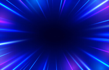 Blue Zoom Or Warp Background