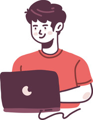 employee work in office activity vector illustration people in workspace doing task