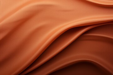 Luxurious terracotta silk fabric with elegant wavy texture and intricate artistic craftsmanship, perfect for fashion backdrop design and trendy home decor photography