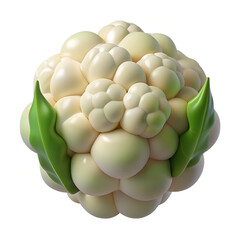 3D Vegetables and Health Food  Illustration on white background