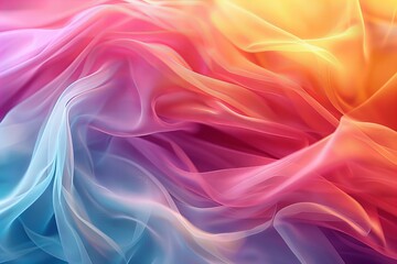 Fototapeta premium Colorful fabric close-up with blurred background