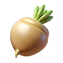 3D Vegetables and Health Food  Illustration on white background