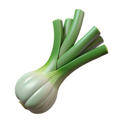 3D Vegetables and Health Food  Illustration on white background