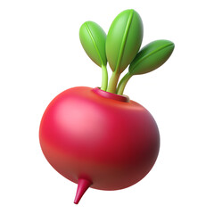 3D Vegetables and Health Food  Illustration on white background