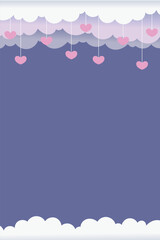 Valentine love heart background, vector design