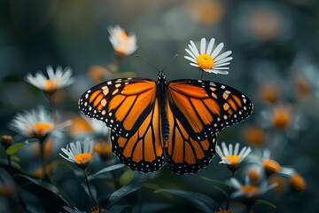 Butterfly sitting flower