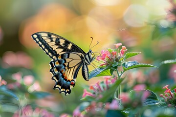 Butterfly perched on flower