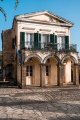 old building in the old town Corfu village Greece