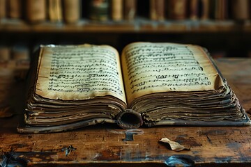 Obraz premium An open book on a table