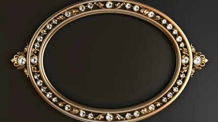 A gold frame with a diamond pattern