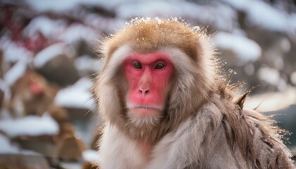photograph of a Japanese macaque