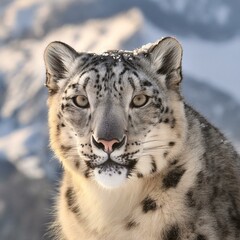 photograph of a snow leopard