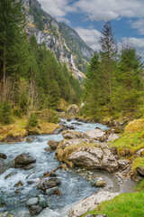 Unterschachen Village view in Switzerland