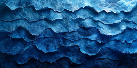 Fototapeta premium Soft Felt Canvas with Blue Indigo Cobalt Colors