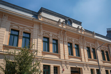 Fototapeta premium Historic building in the city of Hodmezovasarhely Hungary.High quality photo.