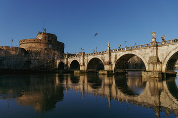 Roman bridge over the Tevere river