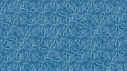 Blue tile flooring texture for pools isolated on white background. 