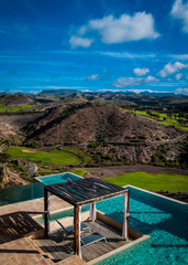 View of the Golf terrain at Maspalomas from the hotel's pool, Gran Canaria