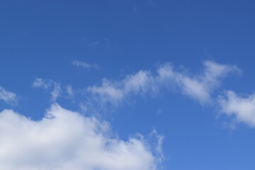 Blue sky background with white clouds