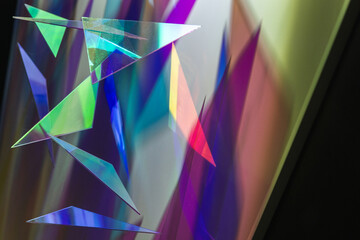 Abstract background photo with colorful transparent triangles