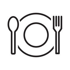 spoon and fork icon vector illustration design template