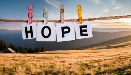 hope text on the peg