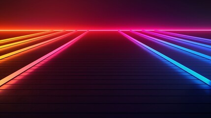 Minimalist gradient color glow line wallpaper background