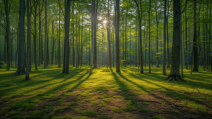 Forest with Sun
