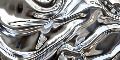 abstract liquid metal waves, ai generated.