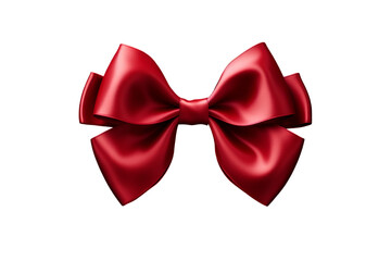 3D Ribbon Bow isolated on transparent background, png, cut out.