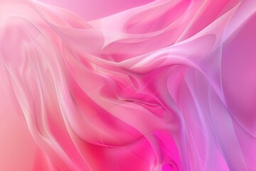 Obraz premium Abstract pink gradient background with soft, flowing fabric shapes