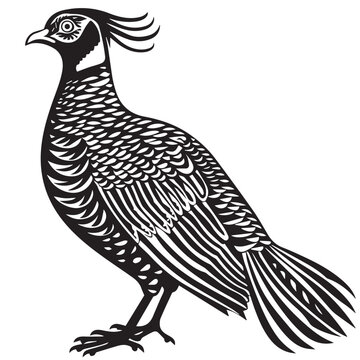 recommend clip art: Pheasant in cartoon, doodle style . Image for t-shirt, web, mobile apps and ui. Isolated 2d vector illustration in logo, icon, sketch style, Eps 10, black and white. AI Generative