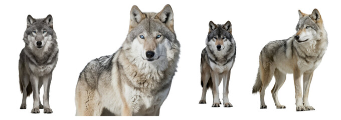 wolves isolated on a white background