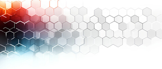 Hexagons pattern. Geometric abstract background with simple hexagonal elements. Medical, technology or science design.