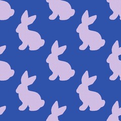 Cartoon Easter rabbit seamless bunnies pattern for wrapping paper and fabrics and linens and kids clothes