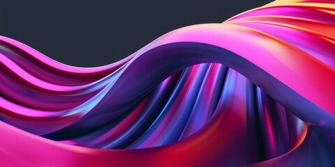  Abstract wavy iridescent holo 3D Background 