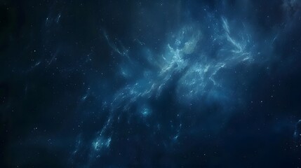 Fototapeta premium Blue Night Sky with Stars and Nebula, Photorealistic