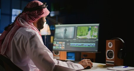 Arabic colorist freelancer editing outsourcing cinematographic project, creating content creation...