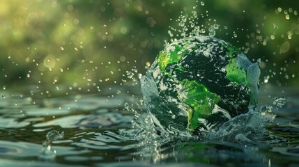 Water World. Environmental Protection and Saving Water with Green Concepts for a Sustainable Planet